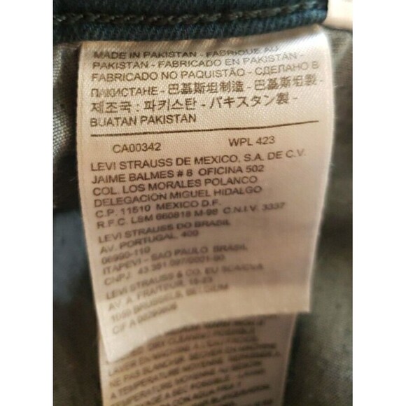 Levi's 505 Straight Leg Womens Jeans Dark Teal Green Size 8 Mid Rise - Picture 7 of 11